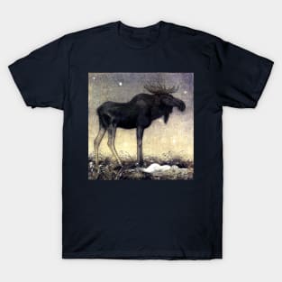 Leap the Elk and Little Princess Cottongrass - John Bauer T-Shirt